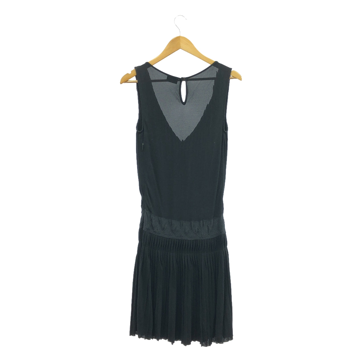 FENDI | Side zip pleated design dress | 38 | Black | Women's