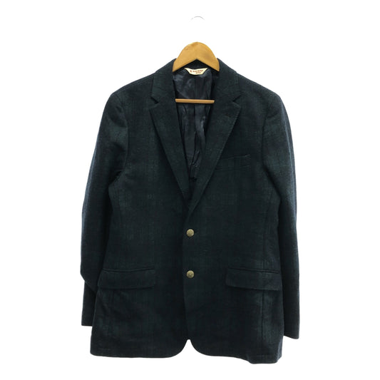 BROOKS BROTHERS / 브룩스 브라더스 | 체크 울 골드 버튼 블레이저 테일러드 재킷 | L | 남성