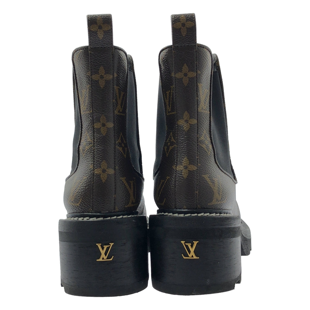 Louis Vuitton / ルイヴィトン | LV モノグラム ボブール ラインアンクルブーツ | 37 1/2 |