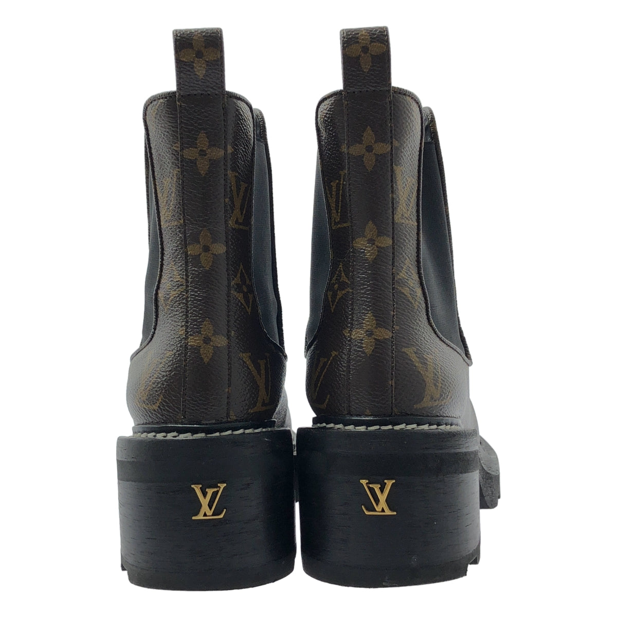 Louis Vuitton / ルイヴィトン | LV モノグラム ボブール ラインアンクルブーツ | 37 1/2 |