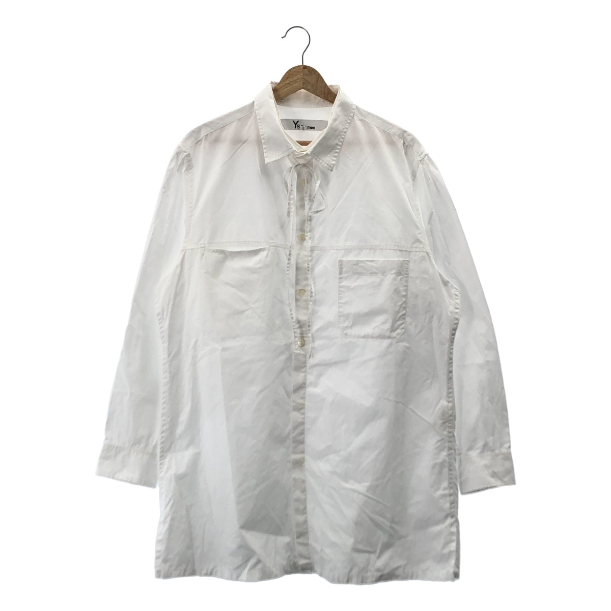 Y's 男裝 / 山本耀司 | 2023 秋冬系列 | 抽繩 PKB / 可拆式領長襯衫配領結 | 3 碼 | 男款