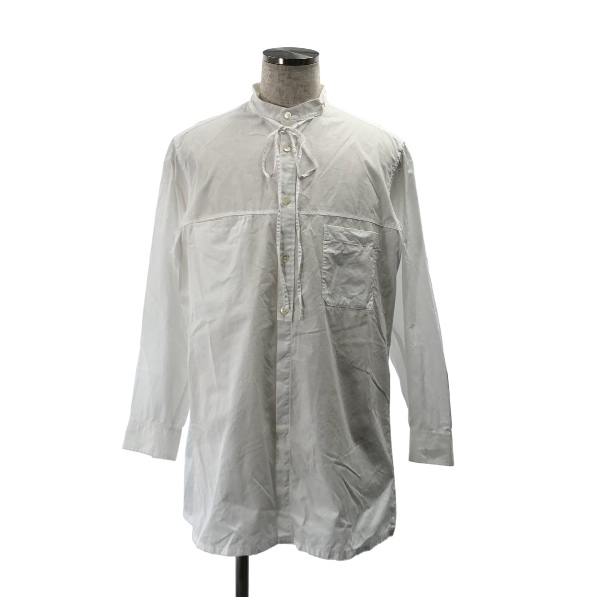 Y's 男裝 / 山本耀司 | 2023 秋冬系列 | 抽繩 PKB / 可拆式領長襯衫配領結 | 3 碼 | 男款