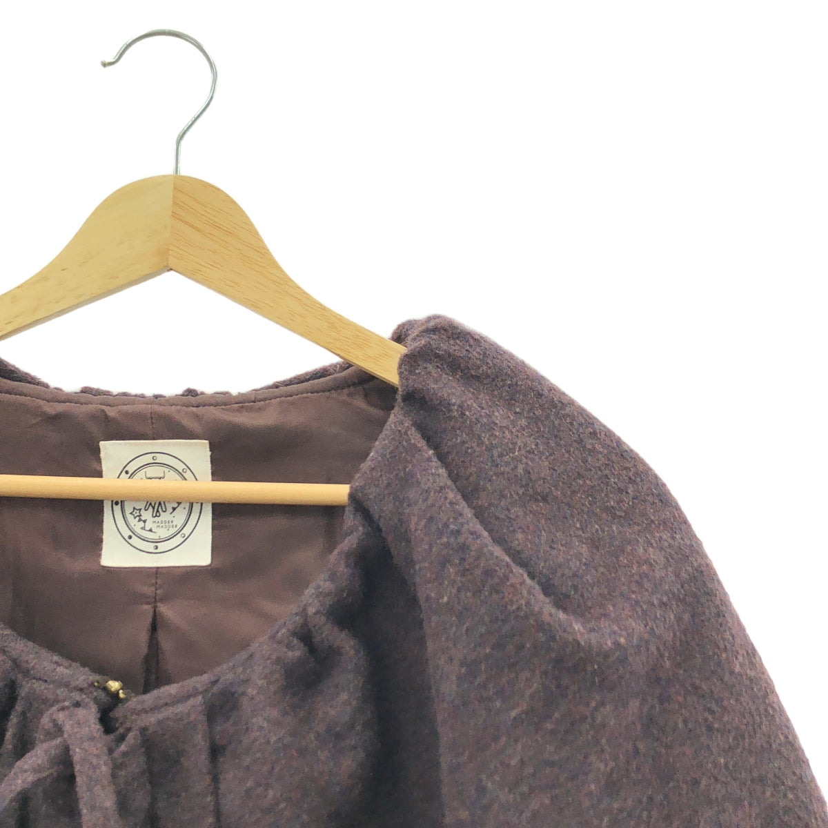 madder madder / マダマダ | ウール ビッグカラー ジップ コート / 総裏地 | ブラウン系 | レディース