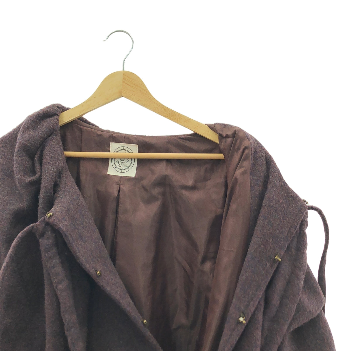 madder madder / マダマダ | ウール ビッグカラー ジップ コート / 総裏地 | ブラウン系 | レディース