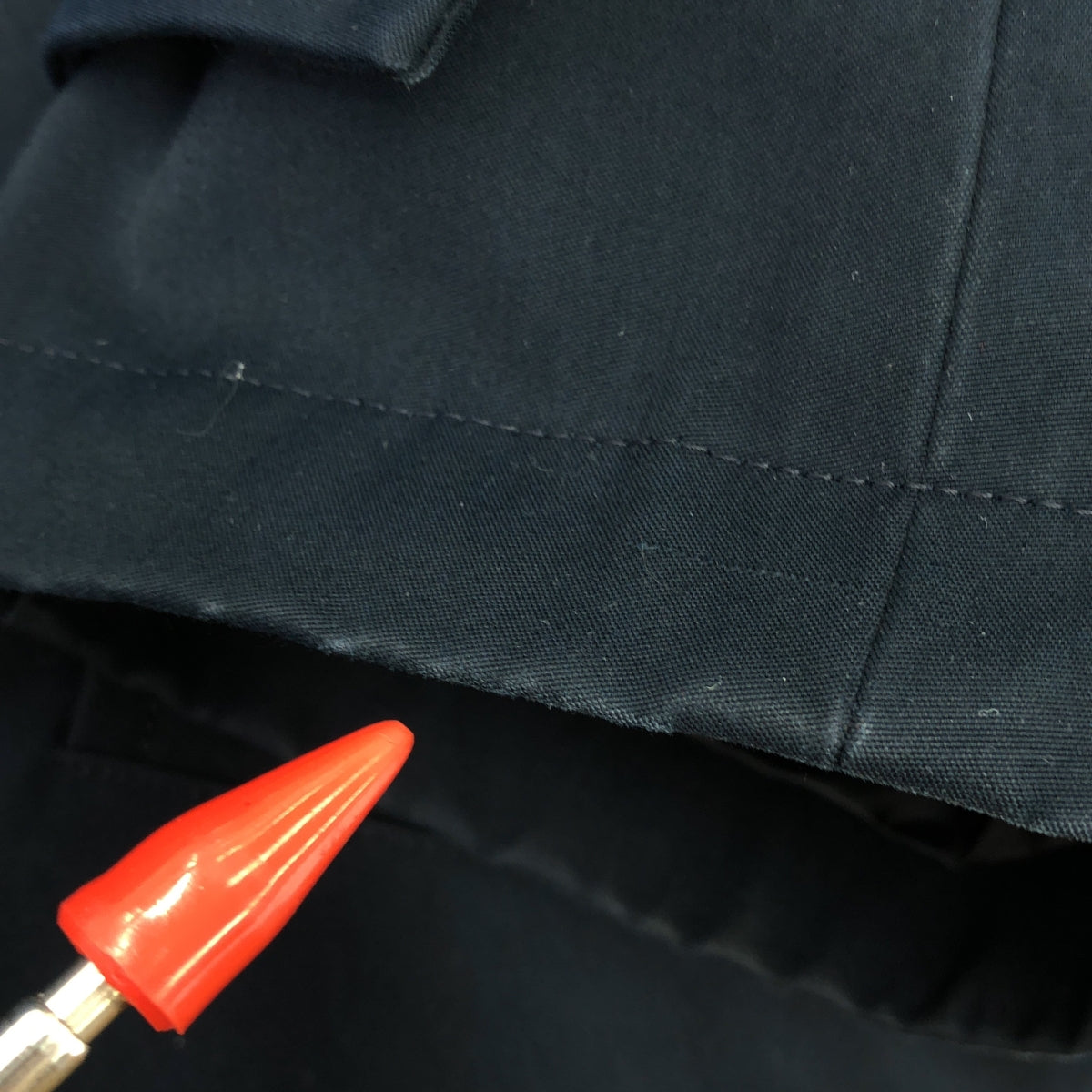 A.P.C. / アーペーセー | 中綿ライナー付き 比翼 ステンカラーコート | XS | ネイビー | メンズ