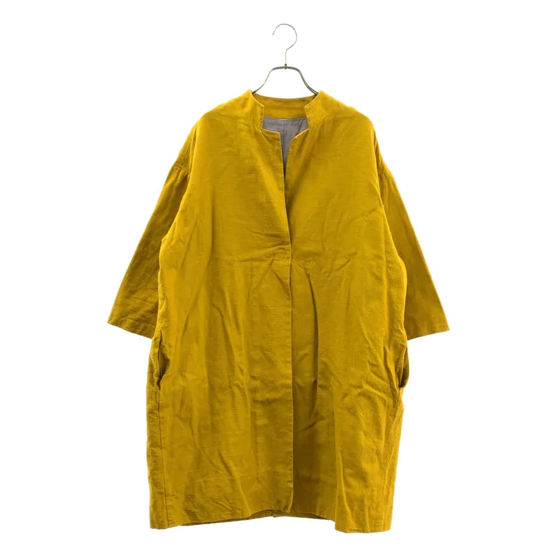 YAMMA / ヤンマ産業 | コットン マオカラー 会津木綿 コート | F | レディース