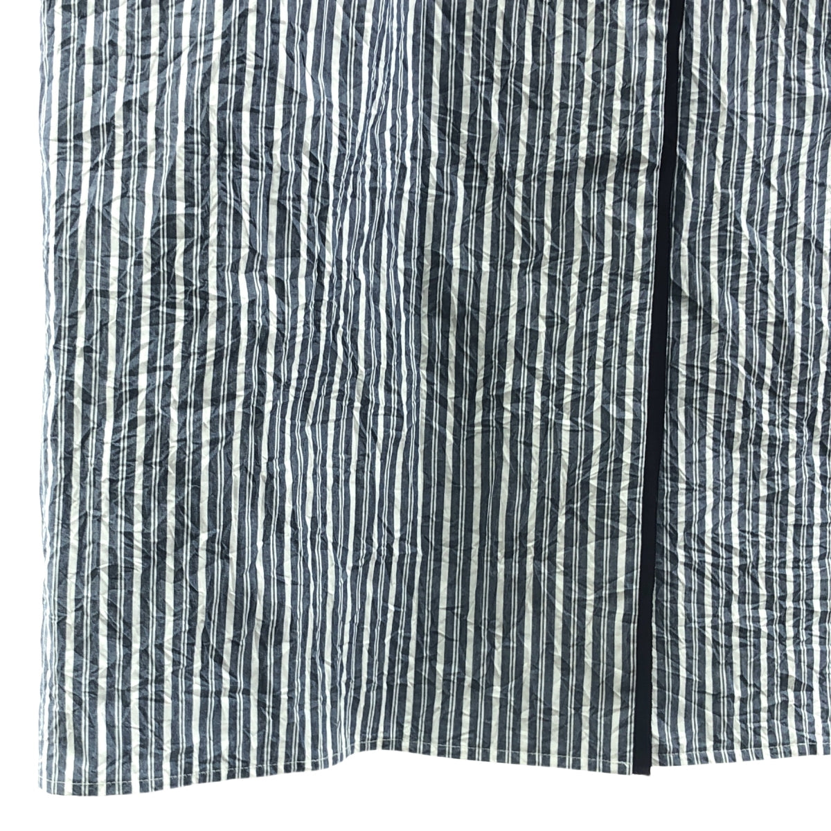【美品】  IHNN / イン | STRIPE PIPING LONG DRESS / ダブルポケット ノーカラー ワンピース | 38 | Navy | レディース