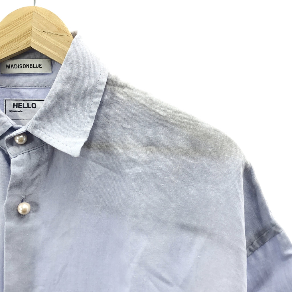 MADISON BLUE / 매디슨 블루 | martinique 별주 J.BRADLY 린넨 펄 버튼 셔츠 | 00 |
