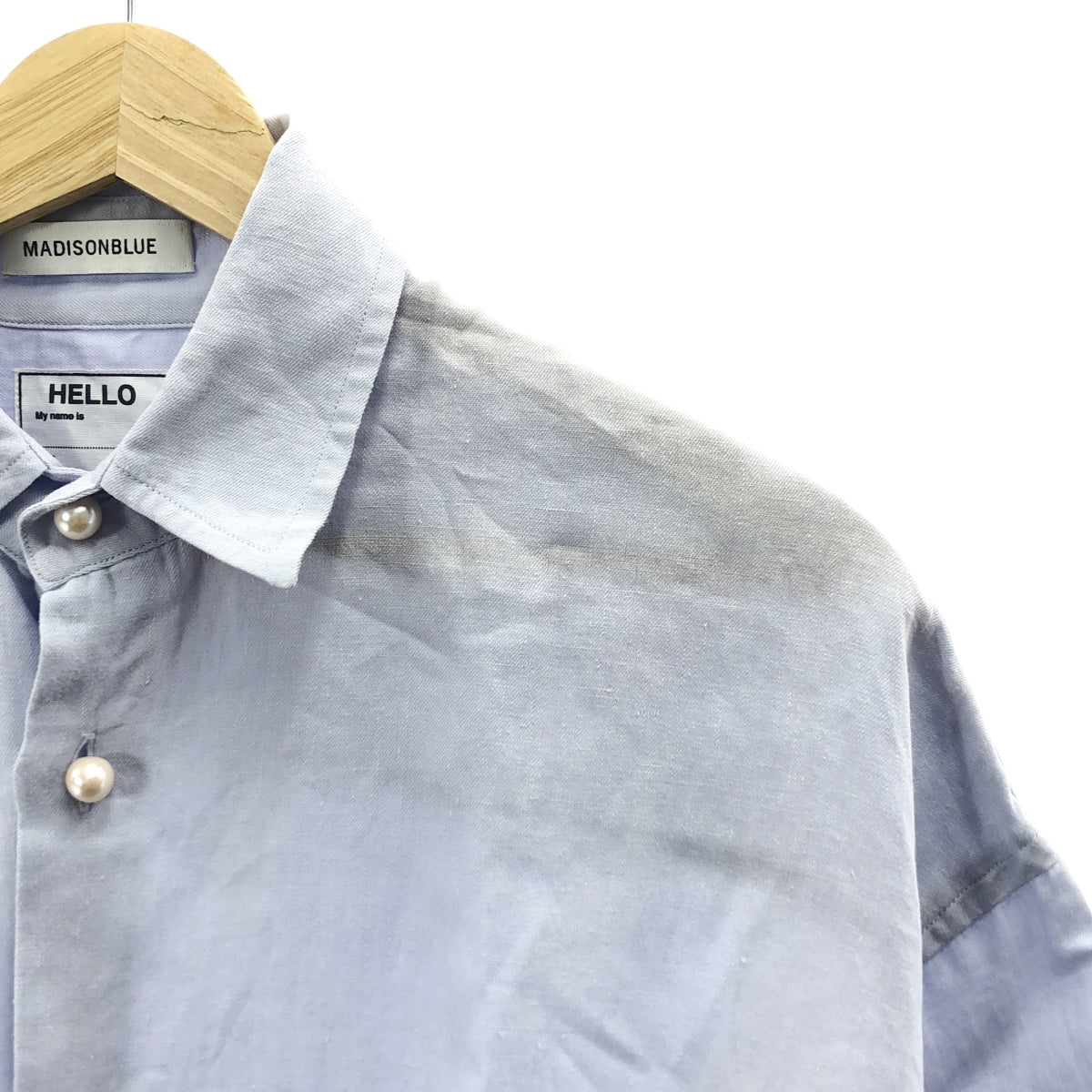 MADISON BLUE / 매디슨 블루 | martinique 별주 J.BRADLY 린넨 펄 버튼 셔츠 | 00 |