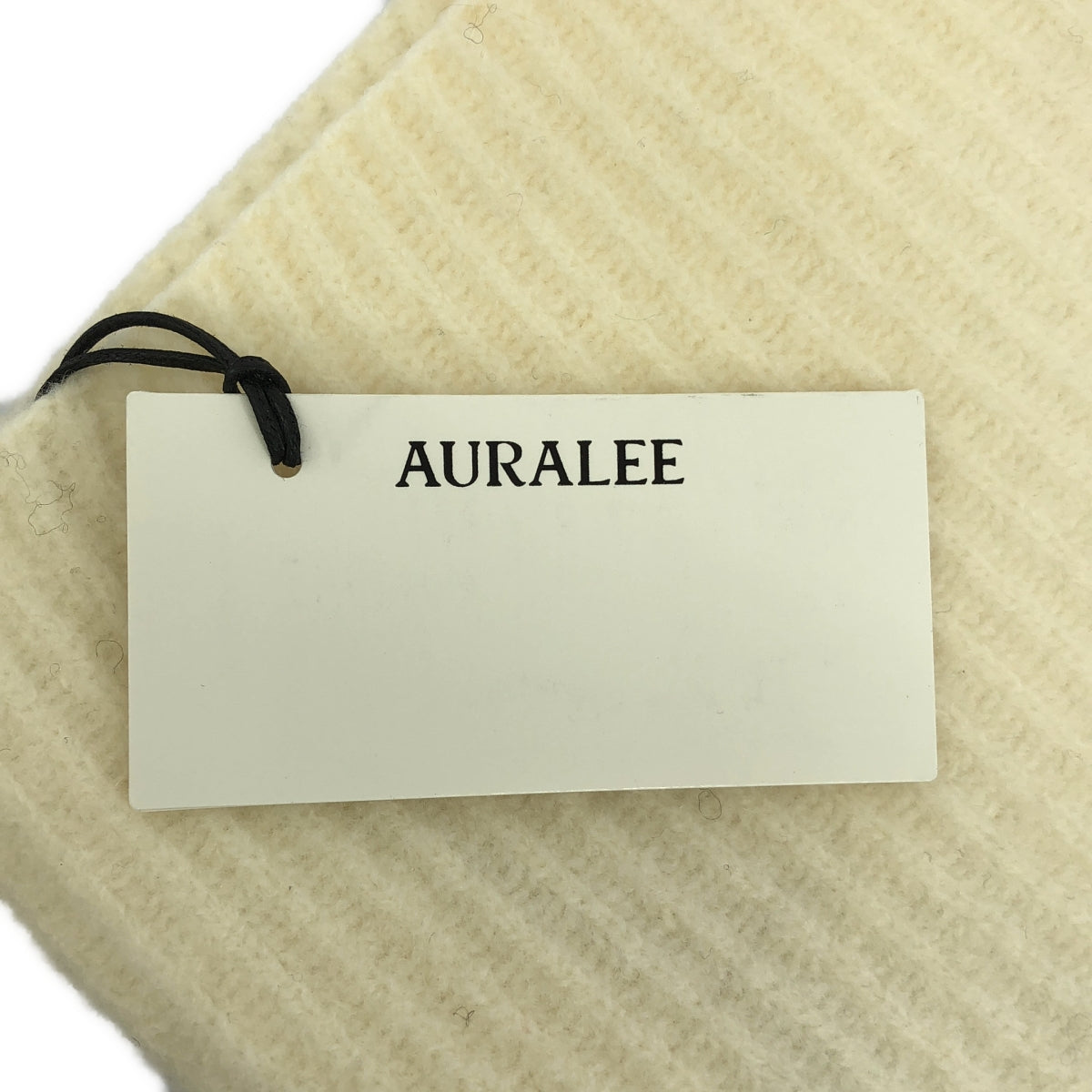 【미품】 AURALEE / 오라리 | MILLED FRENCH MERINO RIB KNIT NECK WARMER 넥 워머 | F | 아이보리 | 여성