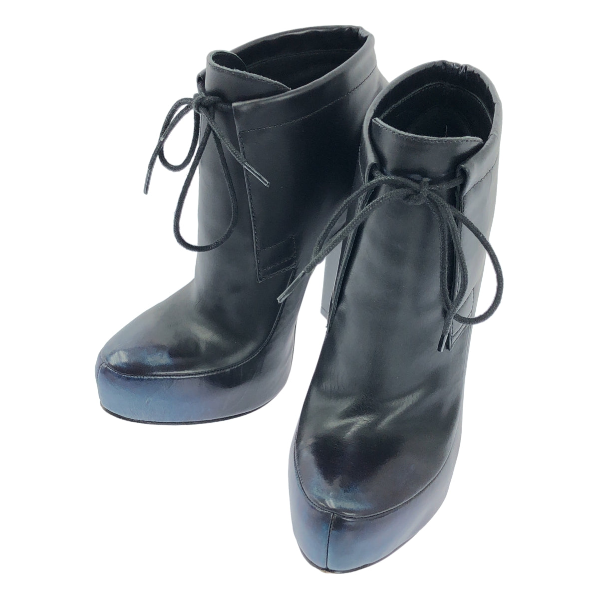 ALEXANDER WANG / 알렉산더 원 | 하이힐 가죽 짧은 부티 | 38 | 블랙 | 여성