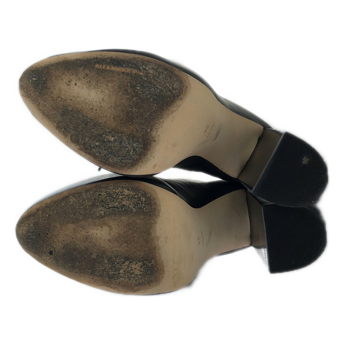 ALEXANDER WANG / 알렉산더 원 | 하이힐 가죽 짧은 부티 | 38 | 블랙 | 여성