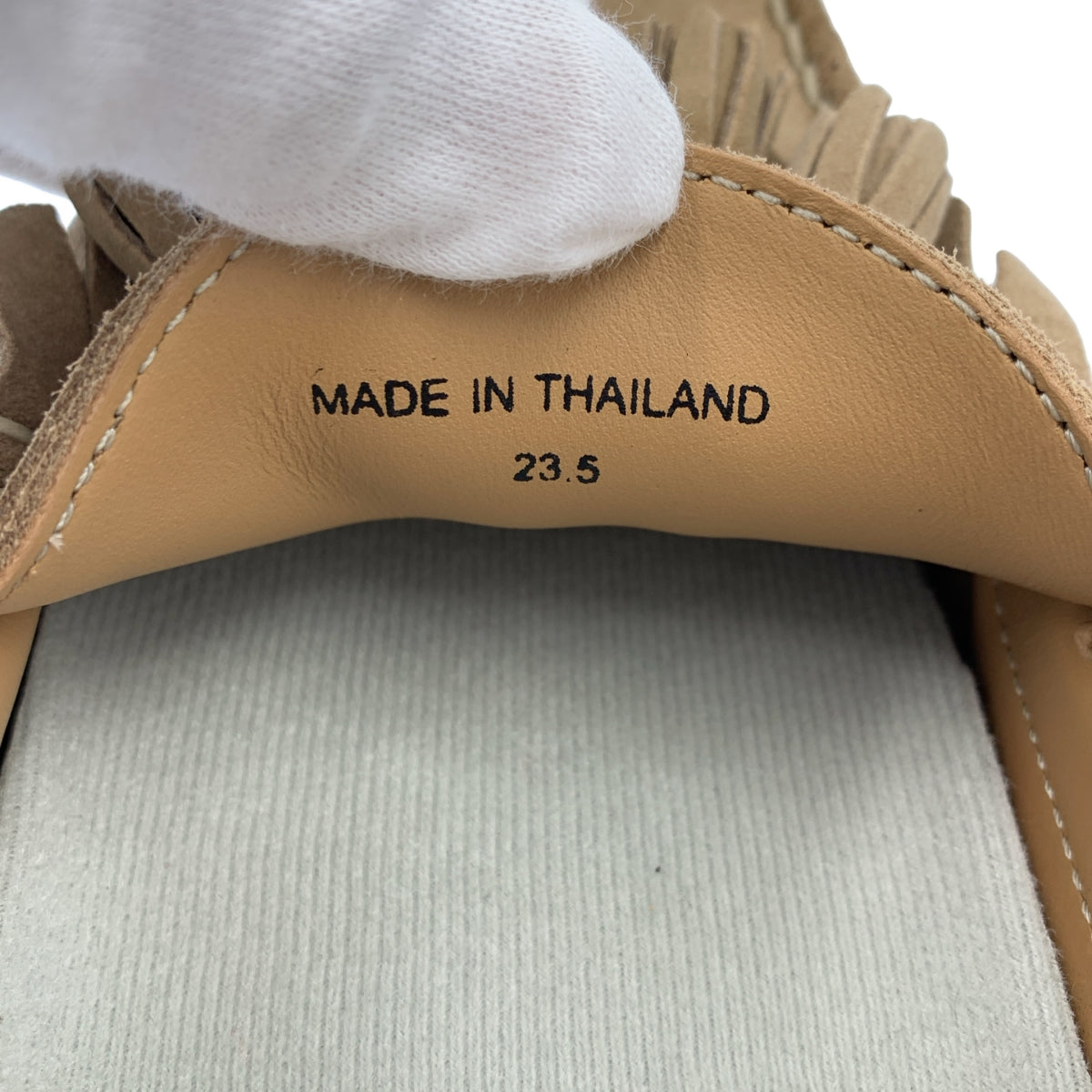 【新品】  REGAL / リーガル | × UNUSED キルト タッセル ローファー | 23.5 | ベージュスエード | レディース