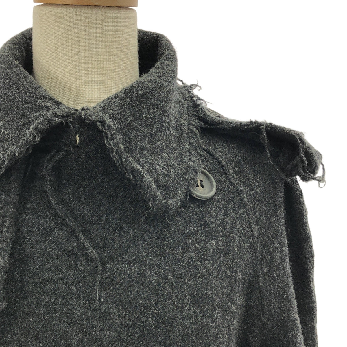 JUNYA WATANABE COMME des GARCONS / ジュンヤワタナベ | 2003AW | 縮絨加工 ウール カットオフ トレンチコート | M | レディース