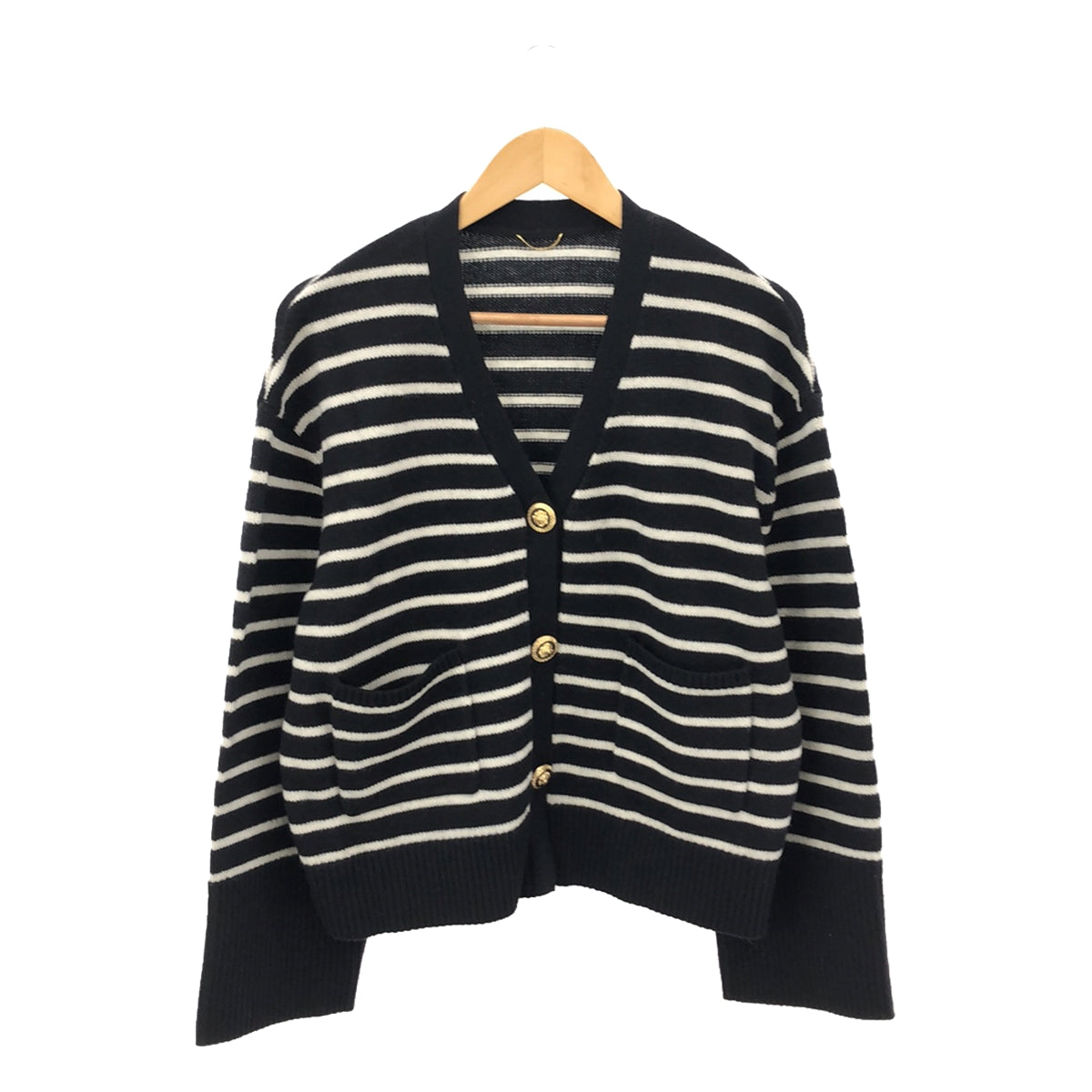 L'Appartement / アパルトモン | 2022AW | GOLD BUTTON V/N CARDIGAN カーディガン | F | レディース