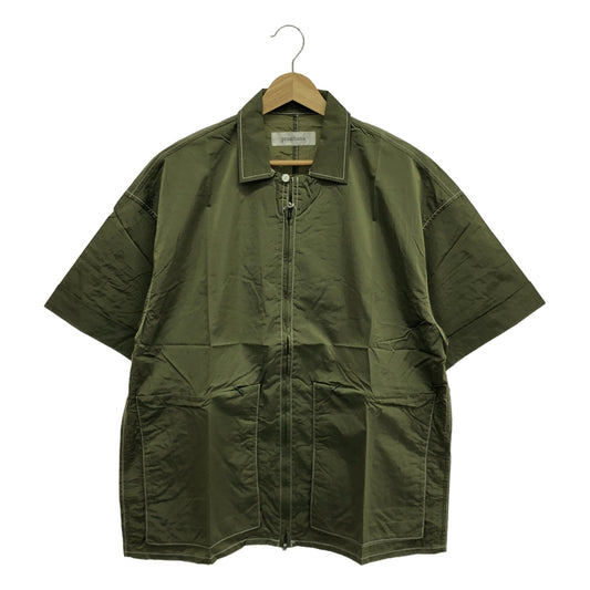 【신품】 prasthana / 프라스타나 | east wind work shirt 반소매 셔츠 | M | 카키 | 남성