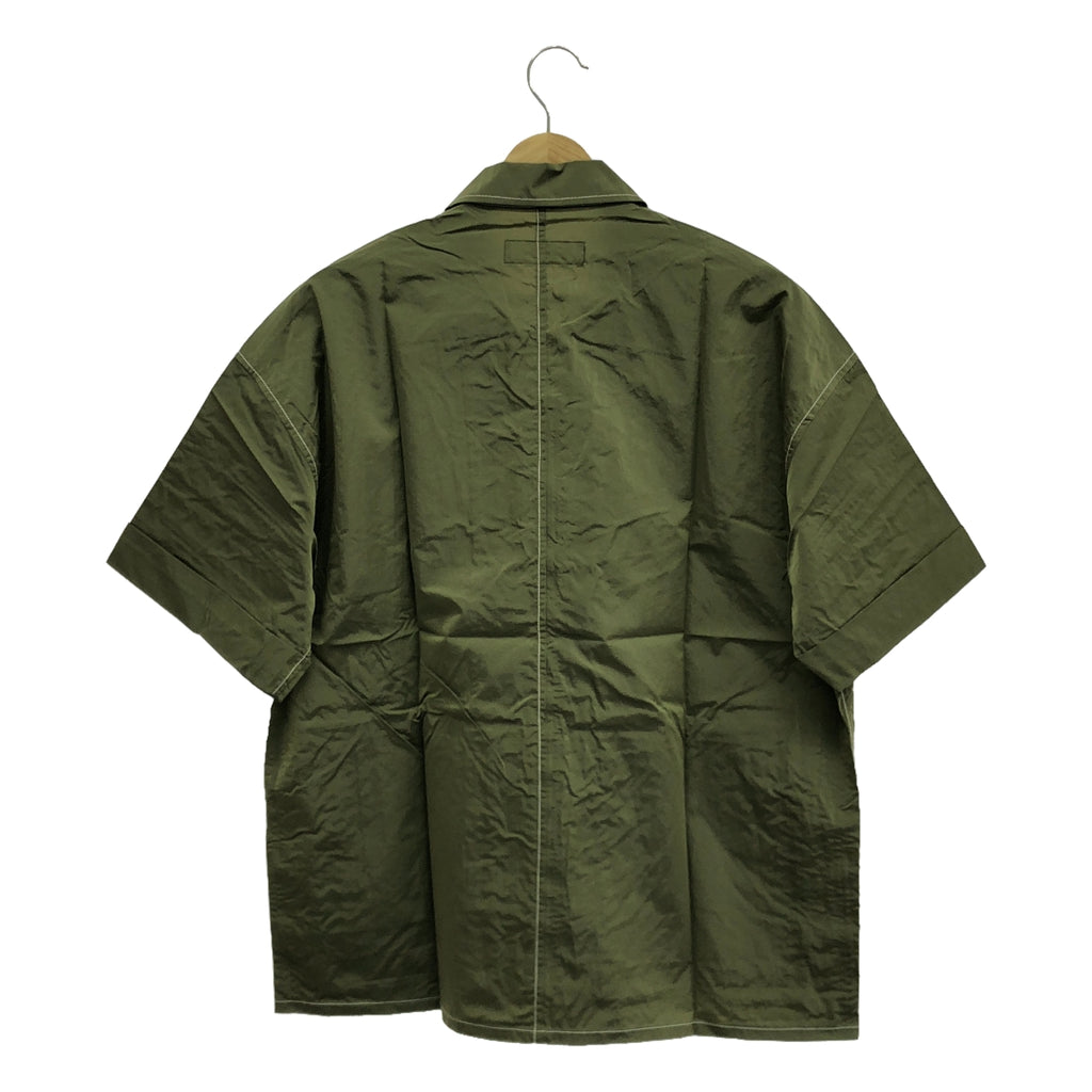 【신품】 prasthana / 프라스타나 | east wind work shirt 반소매 셔츠 | M | 카키 | 남성