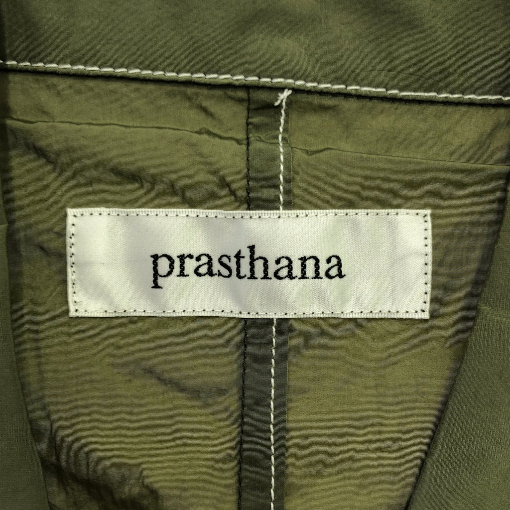 【신품】 prasthana / 프라스타나 | east wind work shirt 반소매 셔츠 | M | 카키 | 남성