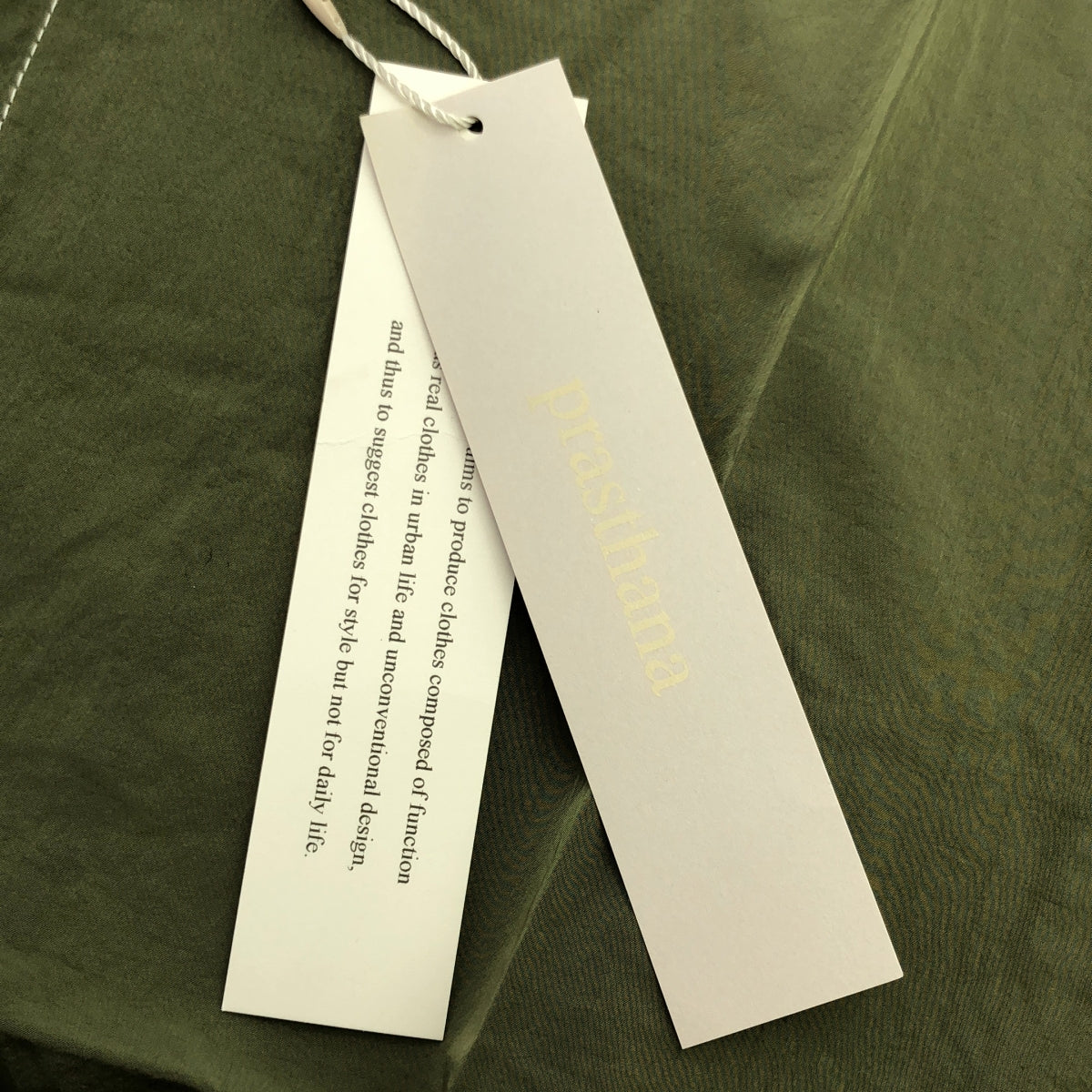 【신품】 prasthana / 프라스타나 | east wind work shirt 반소매 셔츠 | M | 카키 | 남성