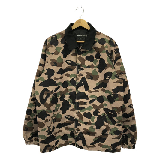 APC / 아페세이 | × A BATHING APE CAMO COACH JACKET 위장 코치 재킷 | L | 브라운 / 카키 | 남성