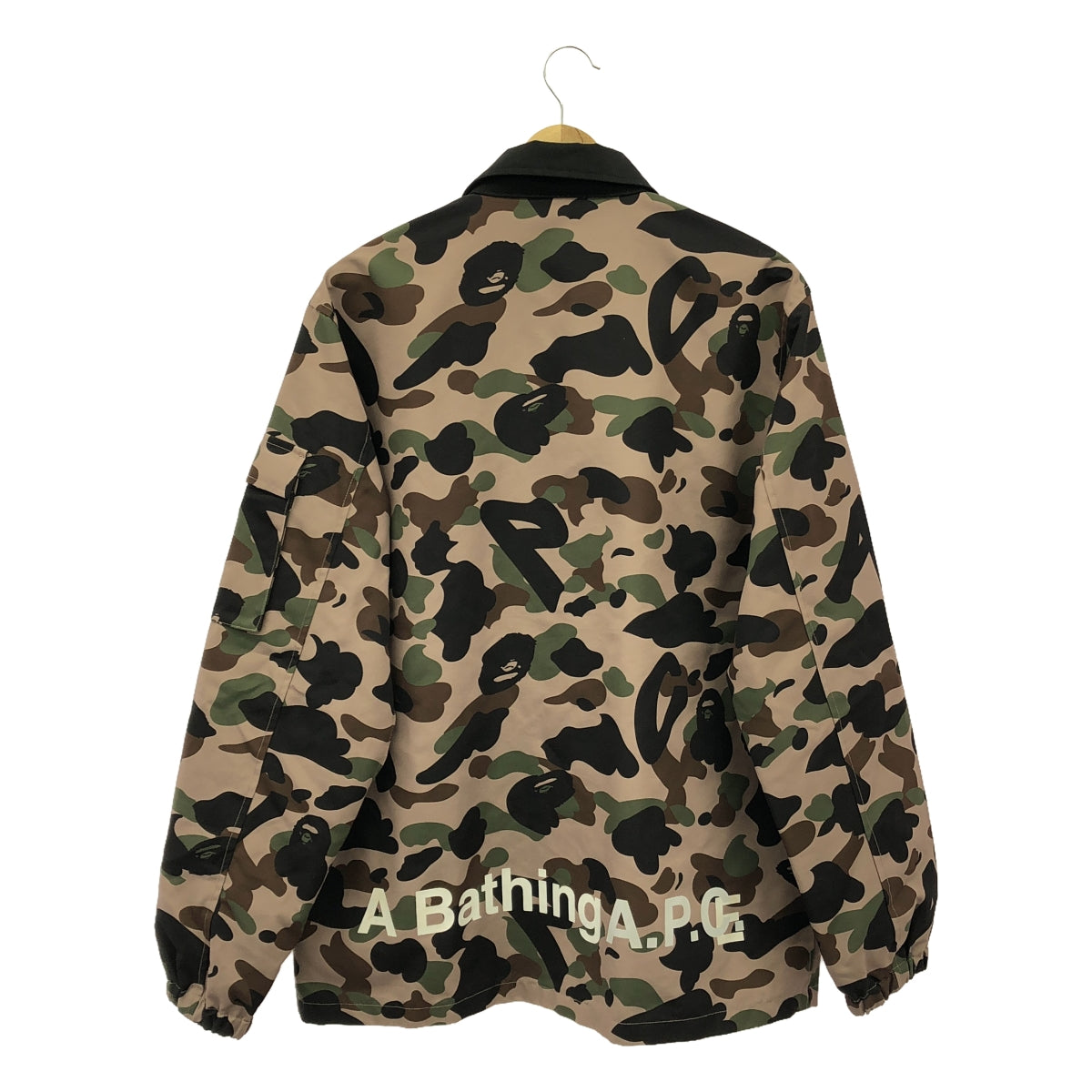 A.P.C. / アーペーセー | ×A BATHING APE CAMO COACH JACKET カモフラージュ コーチジャケット | L | ブラウン/カーキ | メンズ