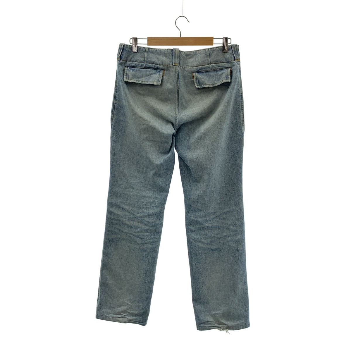 HELMUT LANG / 헬무트랑 | 본인기 데미지 가공 로고 도넛 버튼 데님 팬츠 |