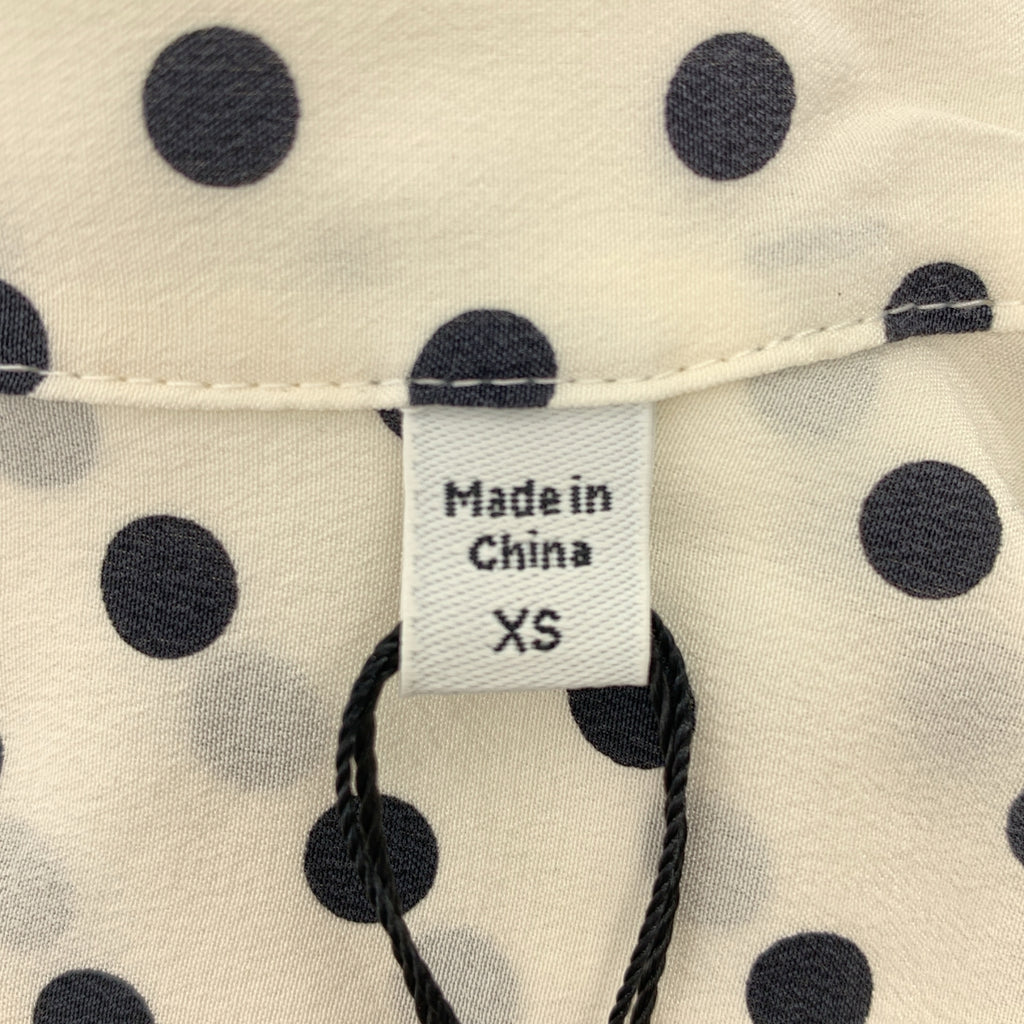 EQUIPMENT / エキップモン | silk 100％ / シルク 総柄 ロゴボタン ダブルポケット シャツ ブラウス | XS | レディース