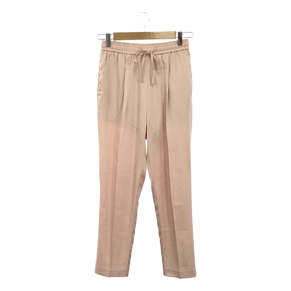 yori | Drawstring Satin Stick Tuck Easy Pants | Size 36 | Women's