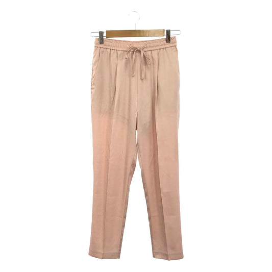 yori | Drawstring Satin Stick Tuck Easy Pants | Size 36 | Women's