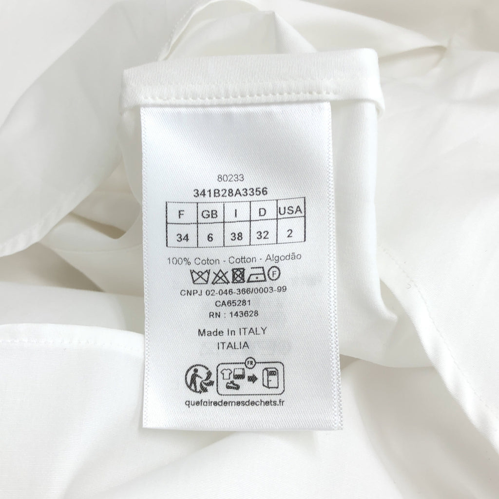 Christian Dior / 기독교 디올 | Bee 자수 코튼 밴드 컬러 롱 셔츠 | 34 |