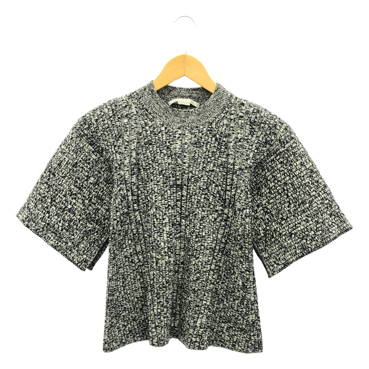 【미품】 STELLA McCARTNEY / 스텔라 맥카트니 | Mouline Rib Knit / 슬릿 슬리브 리브 탑 니트 | XXS | 회색 | 여성