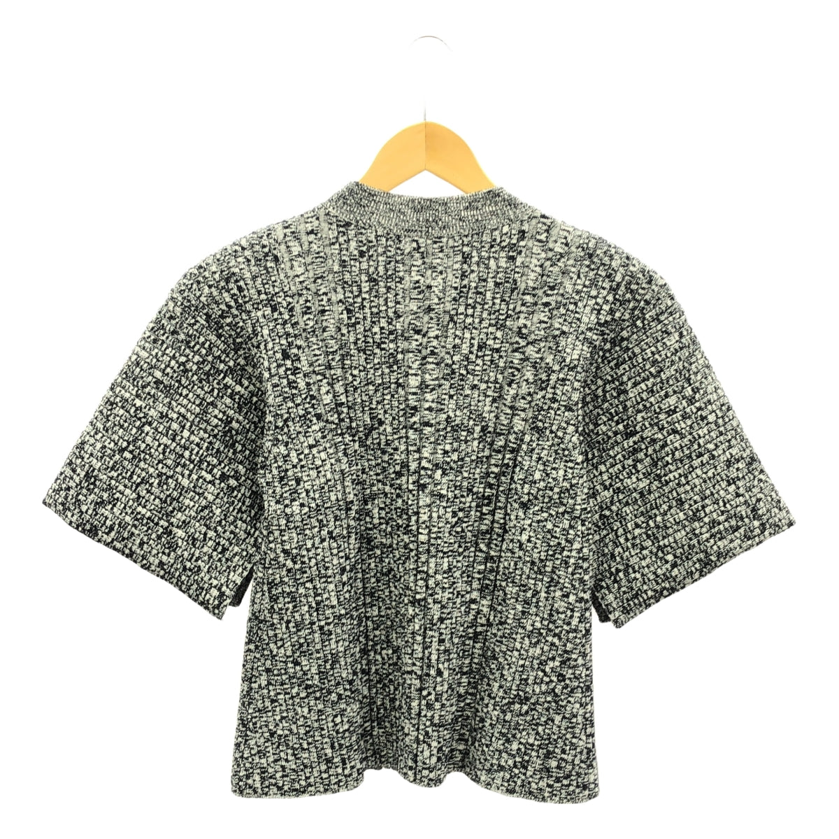 【미품】 STELLA McCARTNEY / 스텔라 맥카트니 | Mouline Rib Knit / 슬릿 슬리브 리브 탑 니트 | XXS | 회색 | 여성