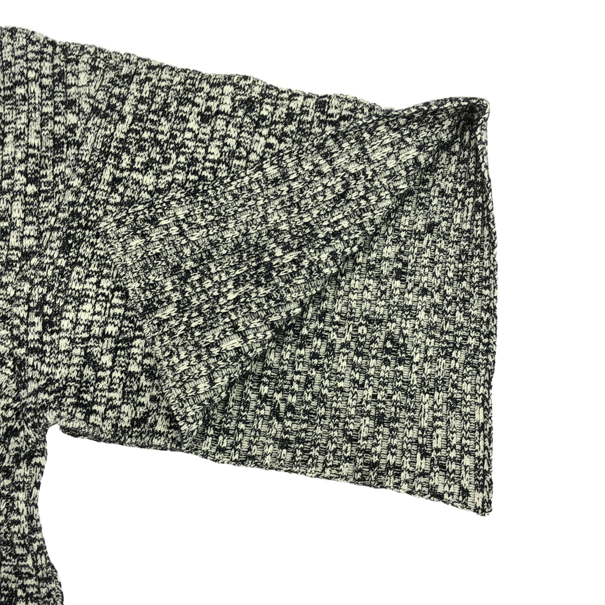 【美品】  STELLA McCARTNEY / ステラマッカートニー | Mouline Rib Knit  / スリットスリーブ リブトップ ニット | XXS | グレー | レディース