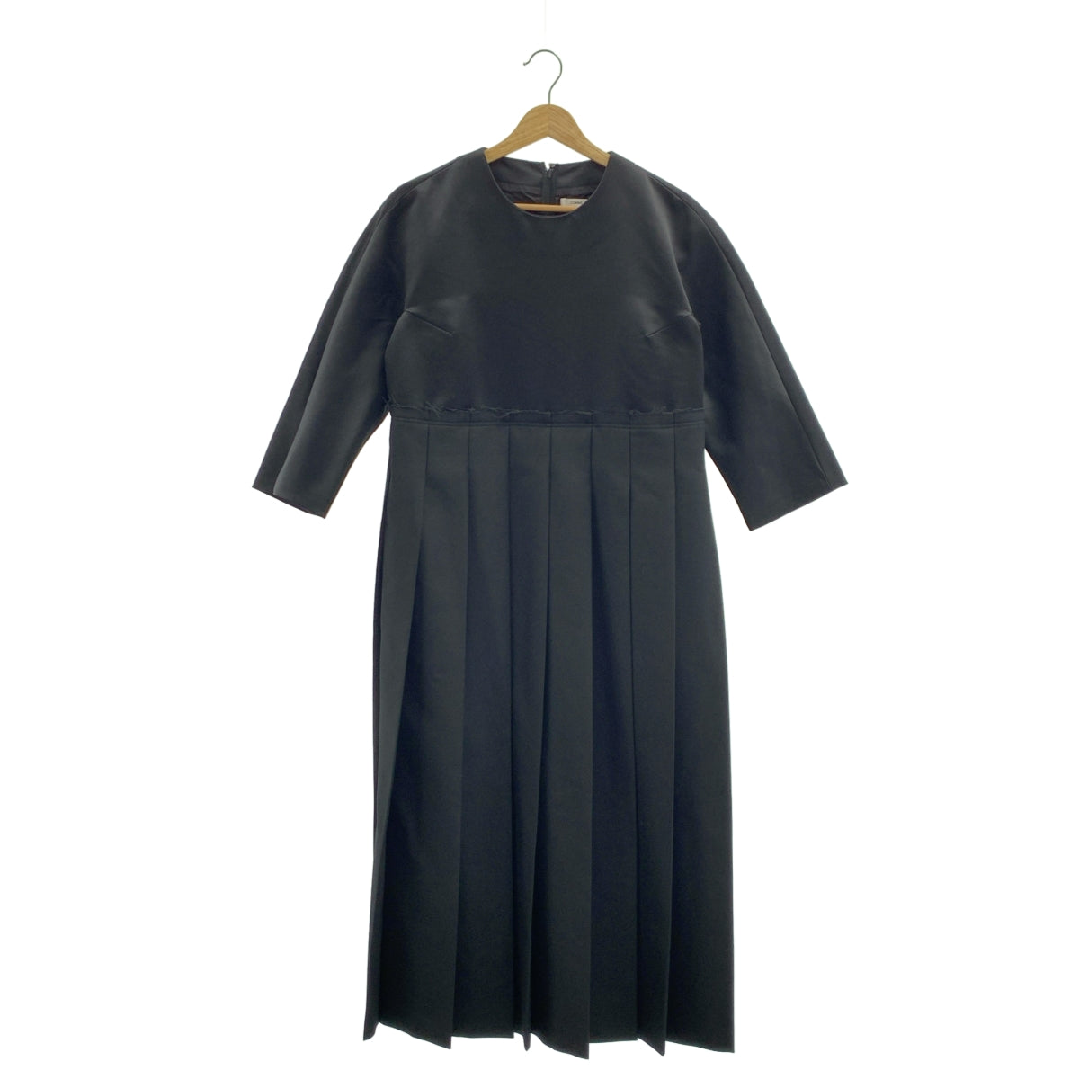 【美品】  COMME des GARCONS COMME des GARCONS / コムコム | ポリエステル 断ち切り バックジップ ドレス ワンピース | ブラック | レディース