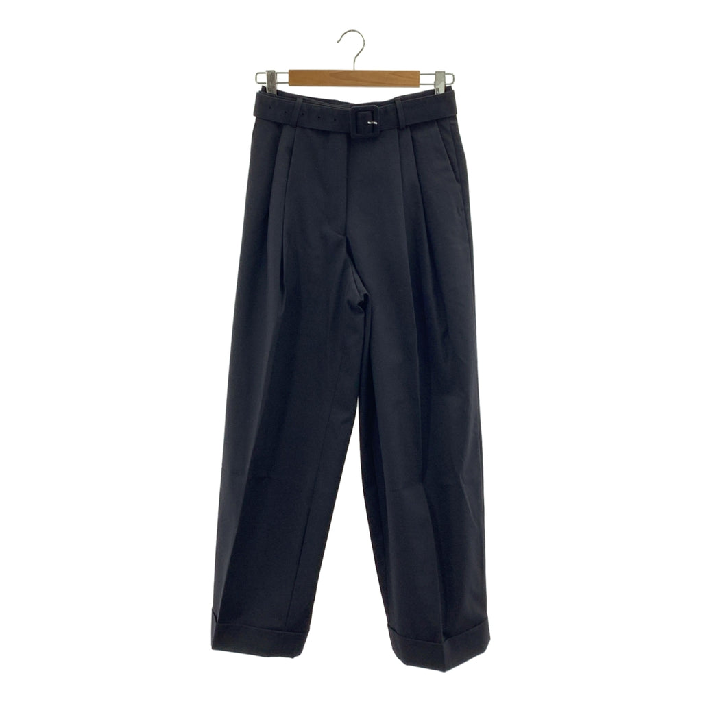 DRIES VAN NOTEN / ドリスヴァンノッテン | コットン ウール 2タック ワイドパンツ | 34 | レディース