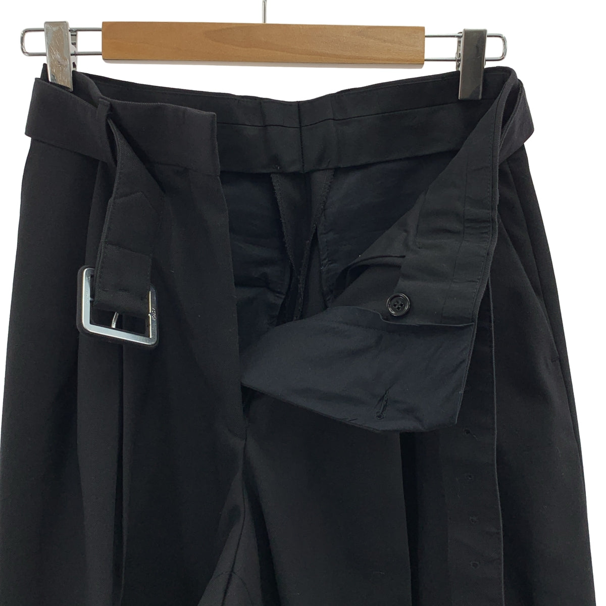 DRIES VAN NOTEN / ドリスヴァンノッテン | コットン ウール 2タック ワイドパンツ | 34 | レディース