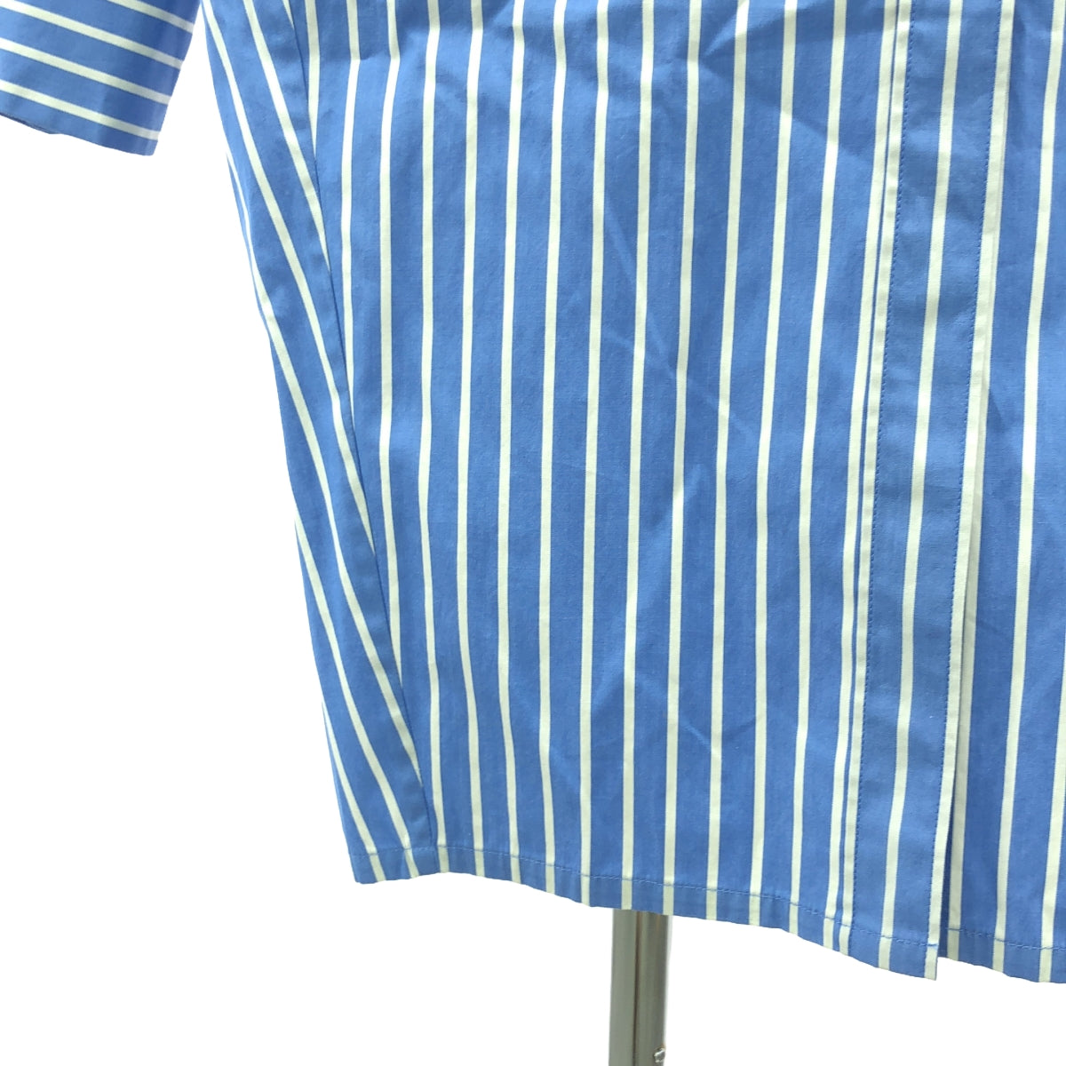 [Good Condition] DRIES VAN NOTEN | CALBERO EMB 8067 WWSHIRT Striped Shirt | Size 36 | Light Blue | Women's