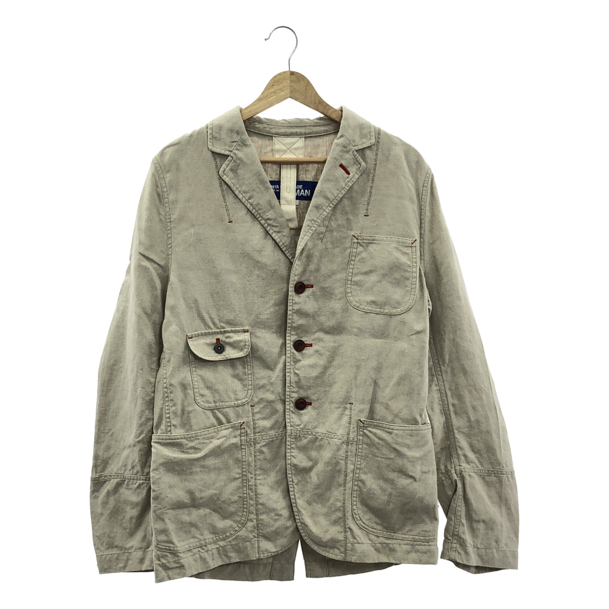 JUNYA WATANABE COMME des GARCONS MAN / 준야와타나베 콤 데 걸슨맨 | 2020SS | 린넨 크로스 3B 테일러드 재킷 | S | 베이지 | 남성