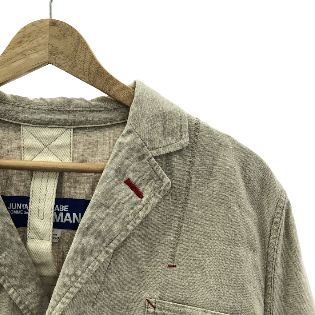 JUNYA WATANABE COMME des GARCONS MAN / ジュンヤワタナベコムデギャルソンマン | 2020SS | リネンクロス 3B テーラードジャケット | S | ベージュ | メンズ