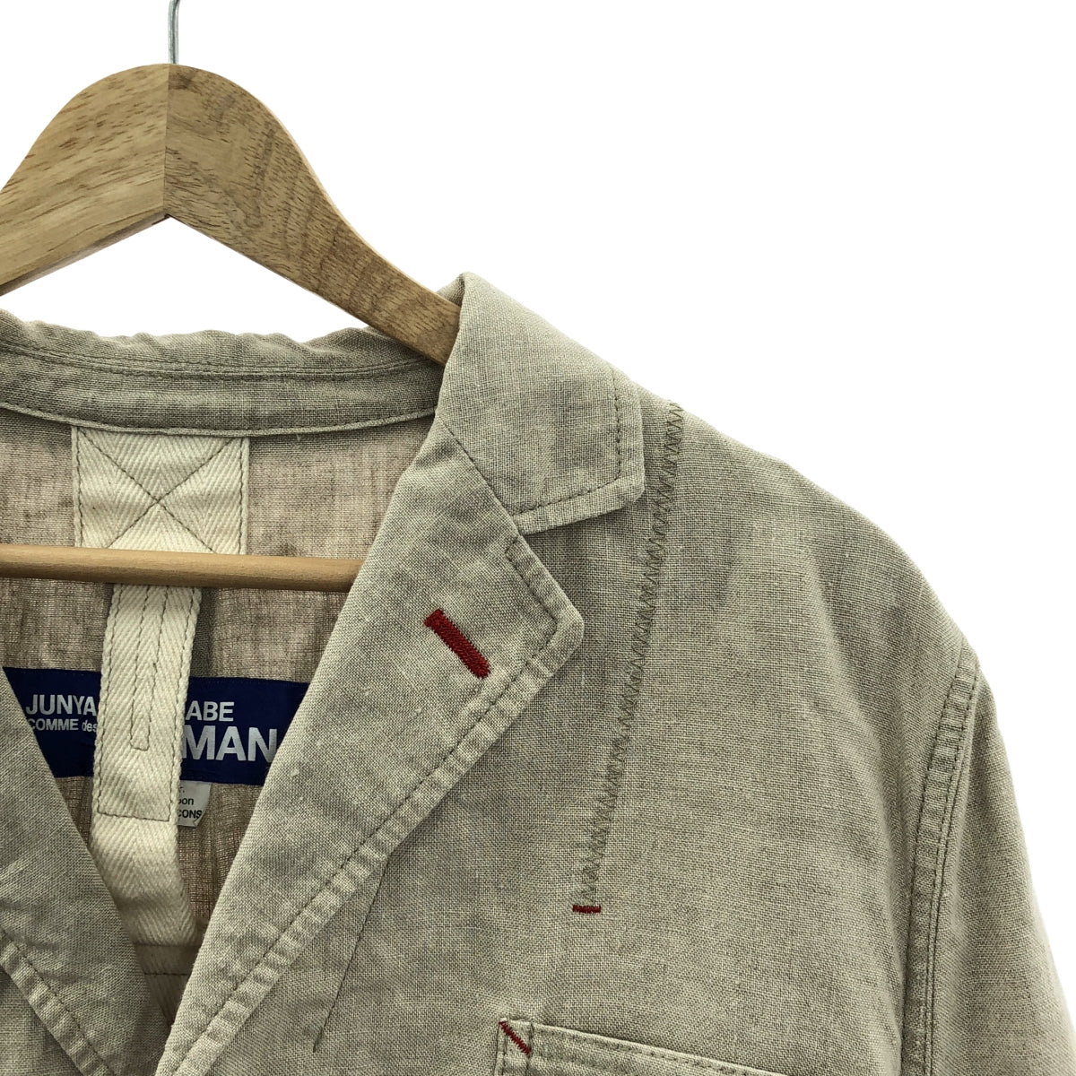 JUNYA WATANABE COMME des GARCONS MAN / 준야와타나베 콤 데 걸슨맨 | 2020SS | 린넨 크로스 3B 테일러드 재킷 | S | 베이지 | 남성