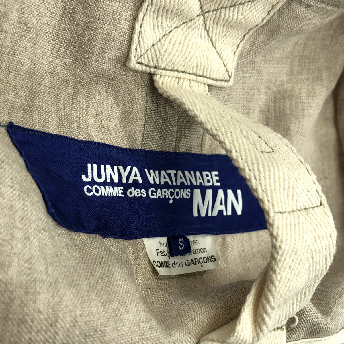 JUNYA WATANABE COMME des GARCONS MAN / 준야와타나베 콤 데 걸슨맨 | 2020SS | 린넨 크로스 3B 테일러드 재킷 | S | 베이지 | 남성
