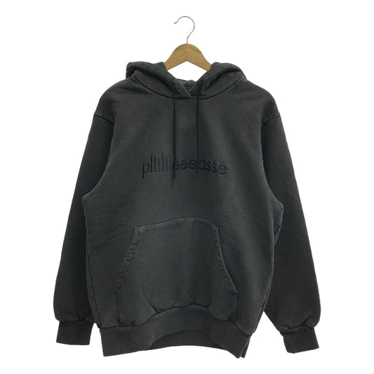 plllllleeeasse / Please | Product dyed logo sweatshirt hoodie | M | Charcoal gray | Men's