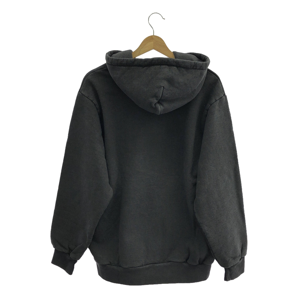 plllllleeeasse / Please | Product dyed logo sweatshirt hoodie | M | Charcoal gray | Men's