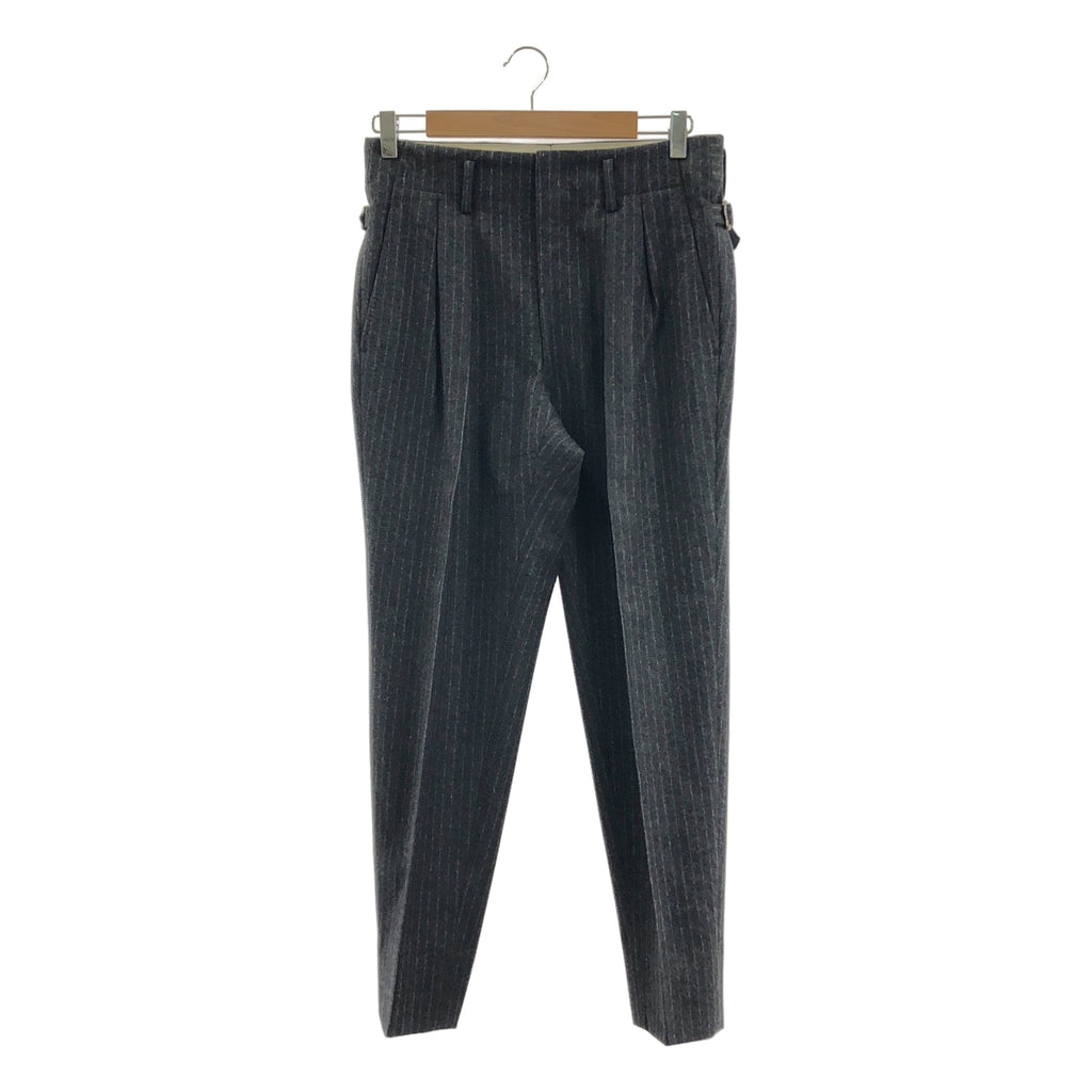 RAINMAKER / 레인 메이커 | 울 캐시미어 스트라이프 사이드 어저스터 슬랙스 팬츠 | 44 | 남성