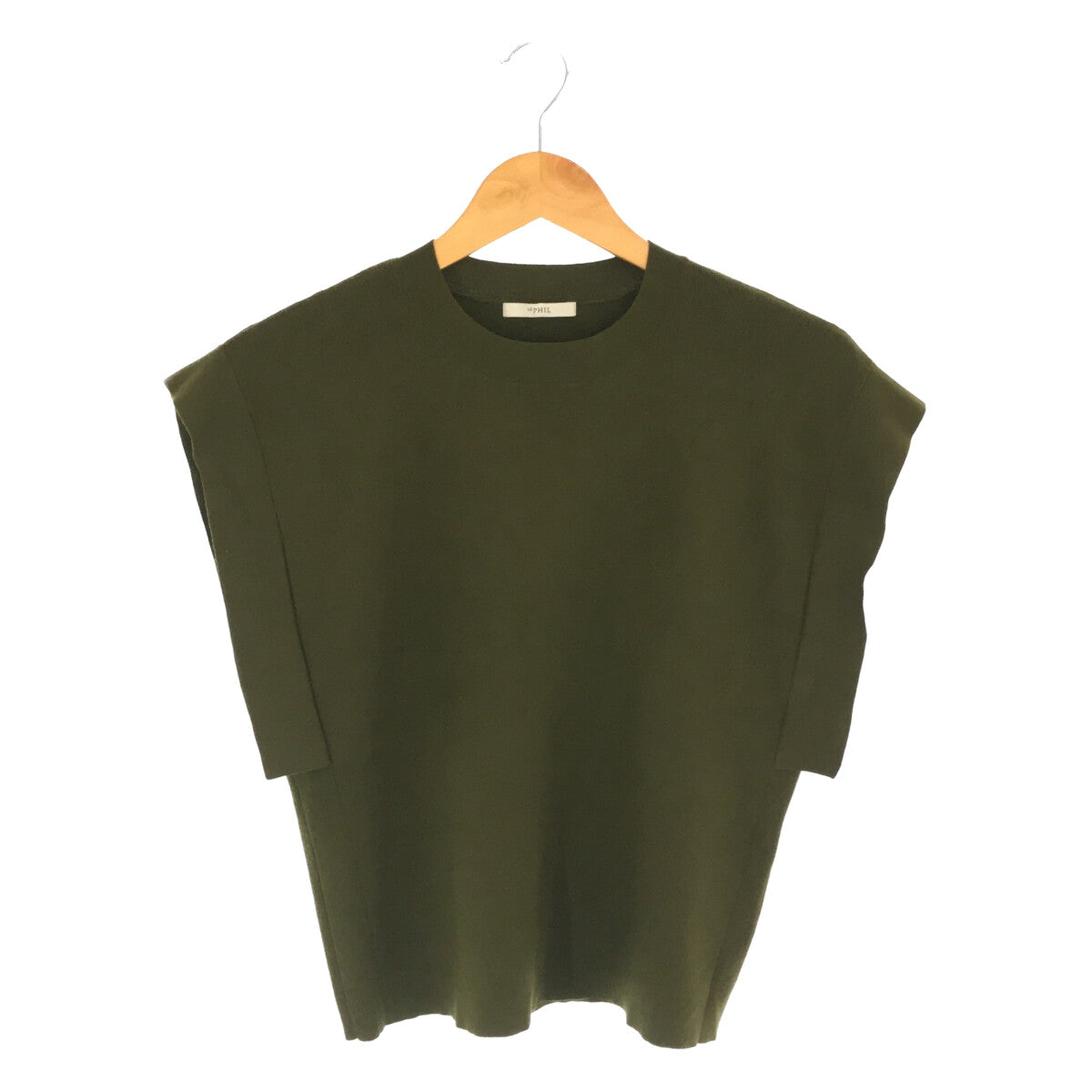 [New] LE PHIL | 2020SS | Rayon crew neck knit vest | 1 | Olive | Women's