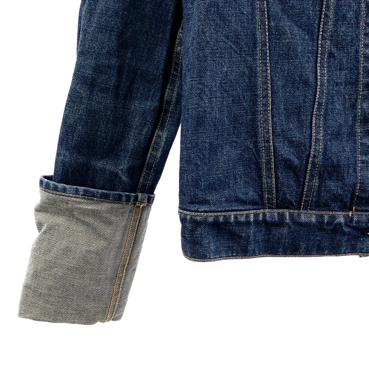 HELMUT LANG / 헬무트랑 | 본인기 CLASSIC DENIM 소매 접혀 데님 재킷 | 40 | 인디고 |