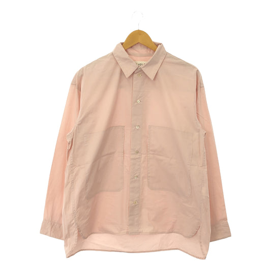 POLYPLOID | Cotton double pocket regular collar overshirt | 2 | Pink | Men's