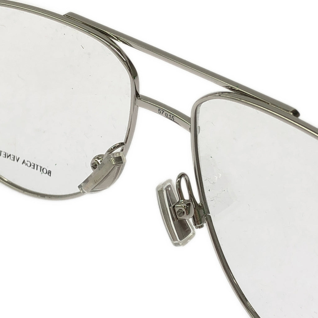【미품】 BOTTEGA VENETA / 보테가 베네타 | 2025SS | BV1302O 002 TEARDROP FLAME 더블 브리지 메탈 프레임 선글라스 | 57□15-145 | 실버 / 클리어