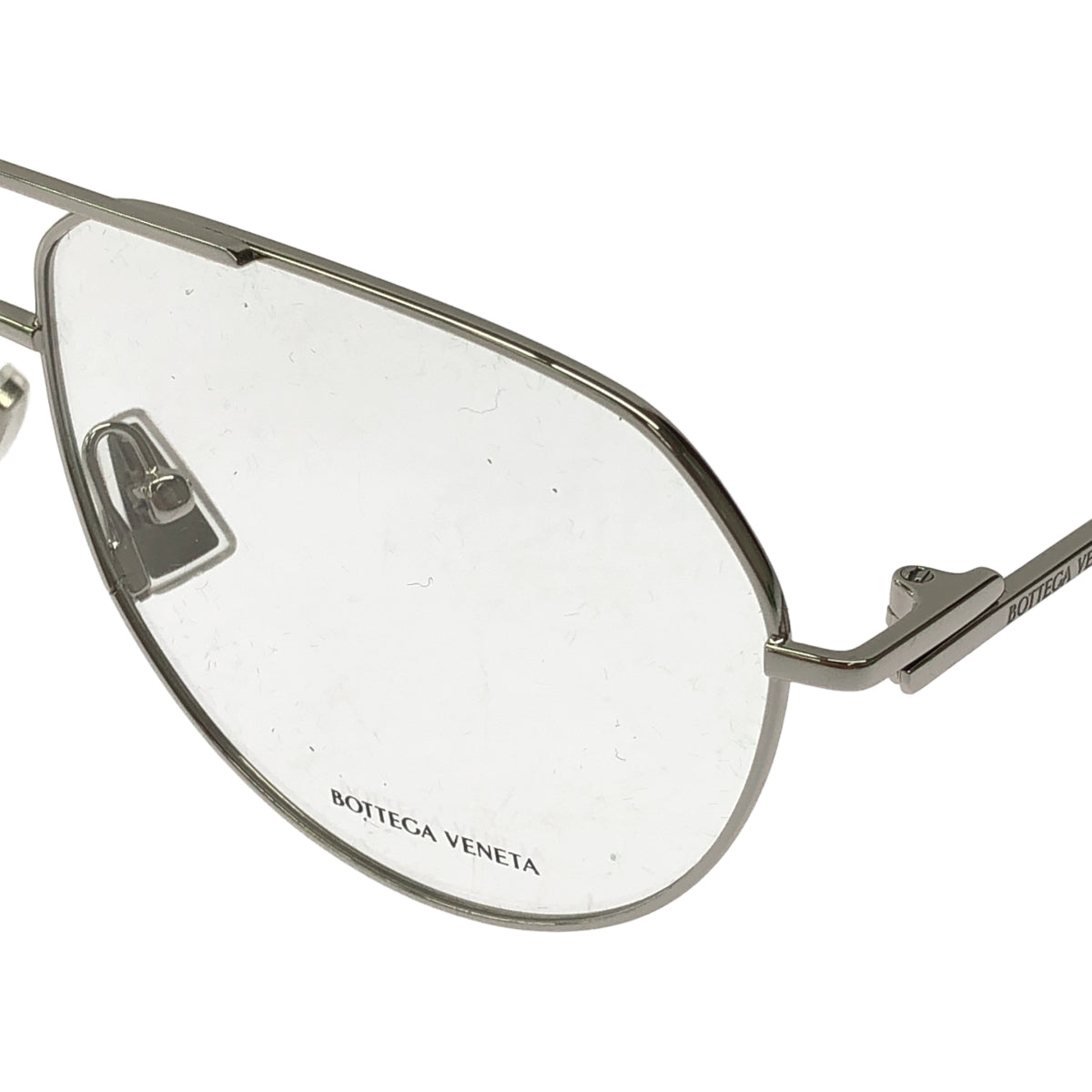 【미품】 BOTTEGA VENETA / 보테가 베네타 | 2025SS | BV1302O 002 TEARDROP FLAME 더블 브리지 메탈 프레임 선글라스 | 57□15-145 | 실버 / 클리어