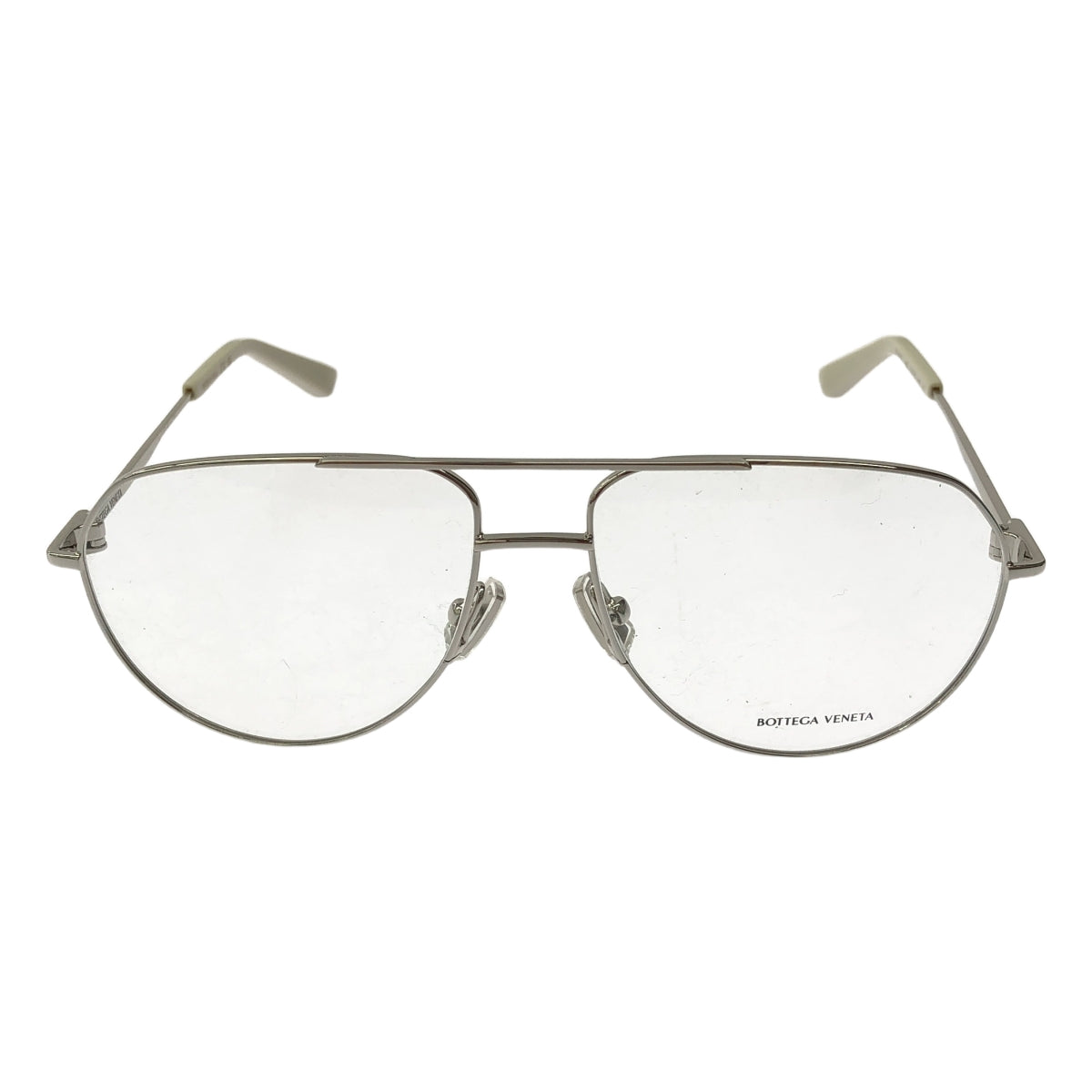 【미품】 BOTTEGA VENETA / 보테가 베네타 | 2025SS | BV1302O 002 TEARDROP FLAME 더블 브리지 메탈 프레임 선글라스 | 57□15-145 | 실버 / 클리어